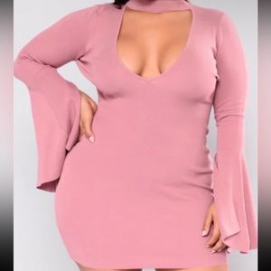 City Bell Sleeve Dress - Mauve